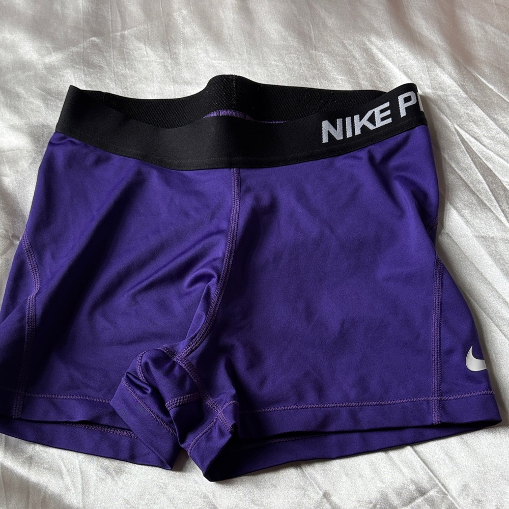 Nike Women's Athletic Shorts in Purple and Black